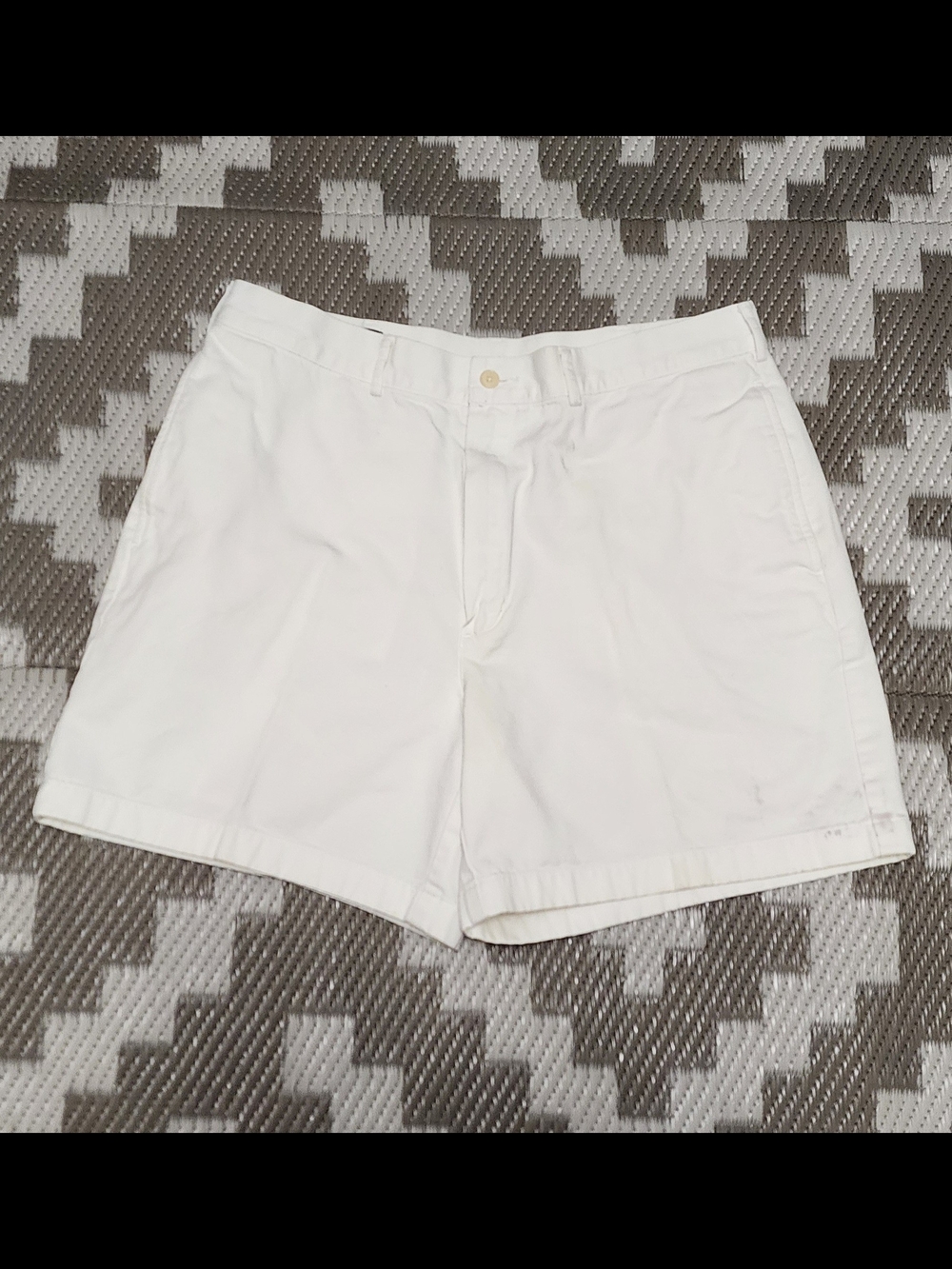 Lands' End White Casual Cotton Shorts